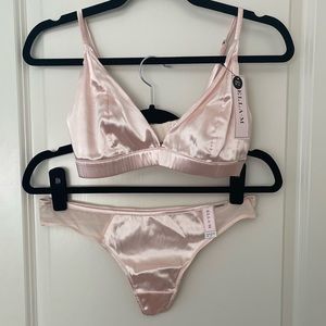 NTW Ella M Satin Baby Pink Set